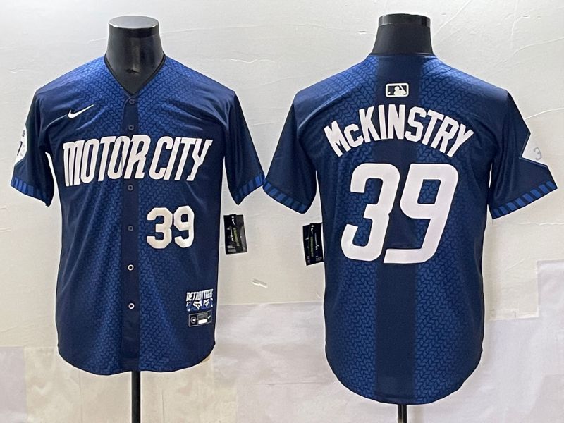 Men 2025 Detroit Tigers #39 Mckinstry Blue City Edition Nike MLB Jersey style 3->detroit tigers->MLB Jersey